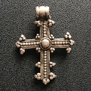 “A-lot-goin-on” Ethiopian Silver Cross Pendant